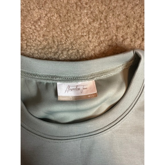 Alexander Jane The Cloud Crew Sage Green Sweatshirt M/L AJ3004 Relaxed Fit - Picture 2 of 4